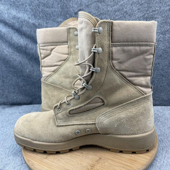 McRae Footwear Boots Mens Size 12 Beige Suede Combat Military Vibram Sole main image 7